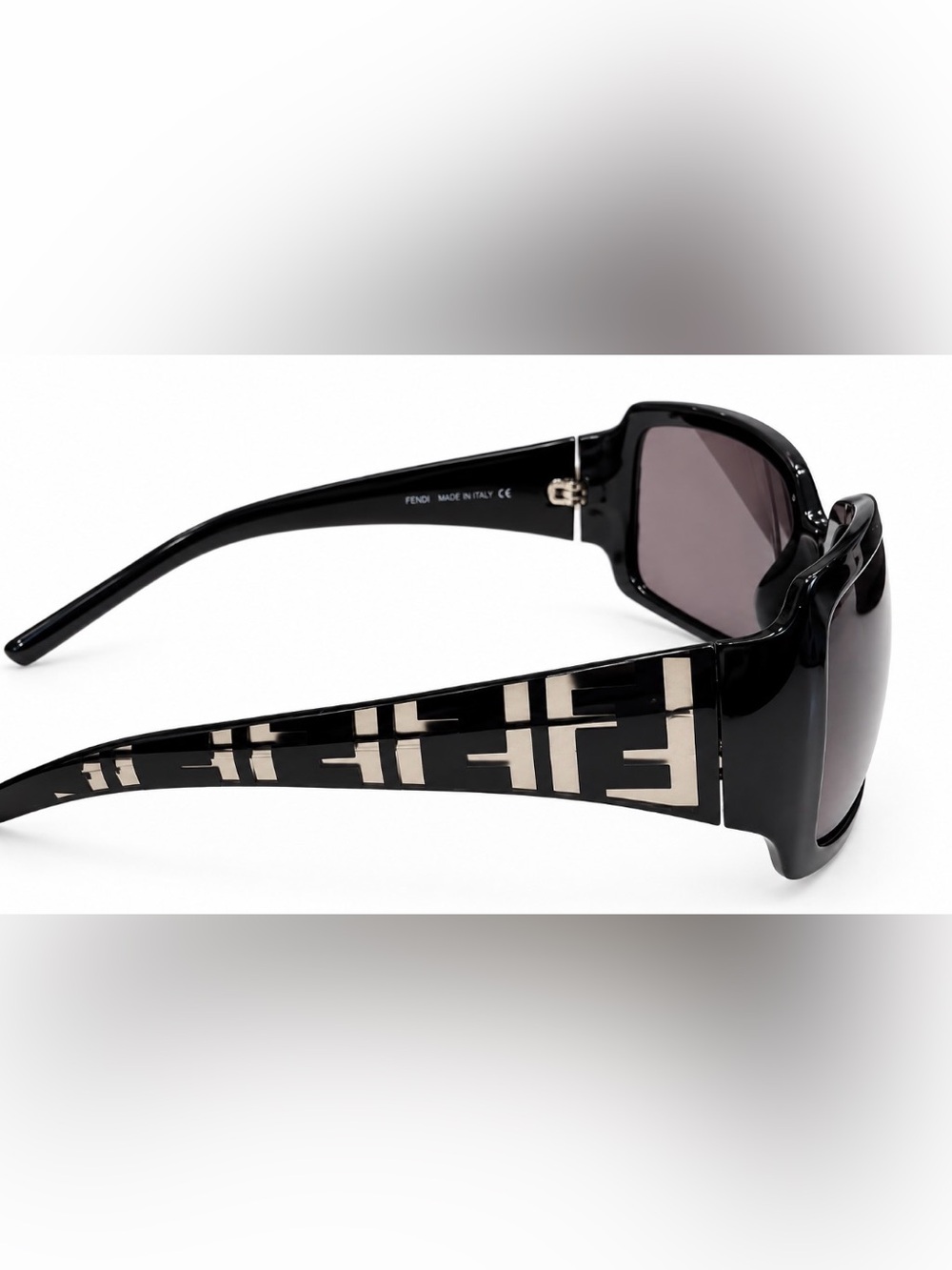 Vintage Fendi Oversized Black Sunglasses Y2K 2000s + Original Case